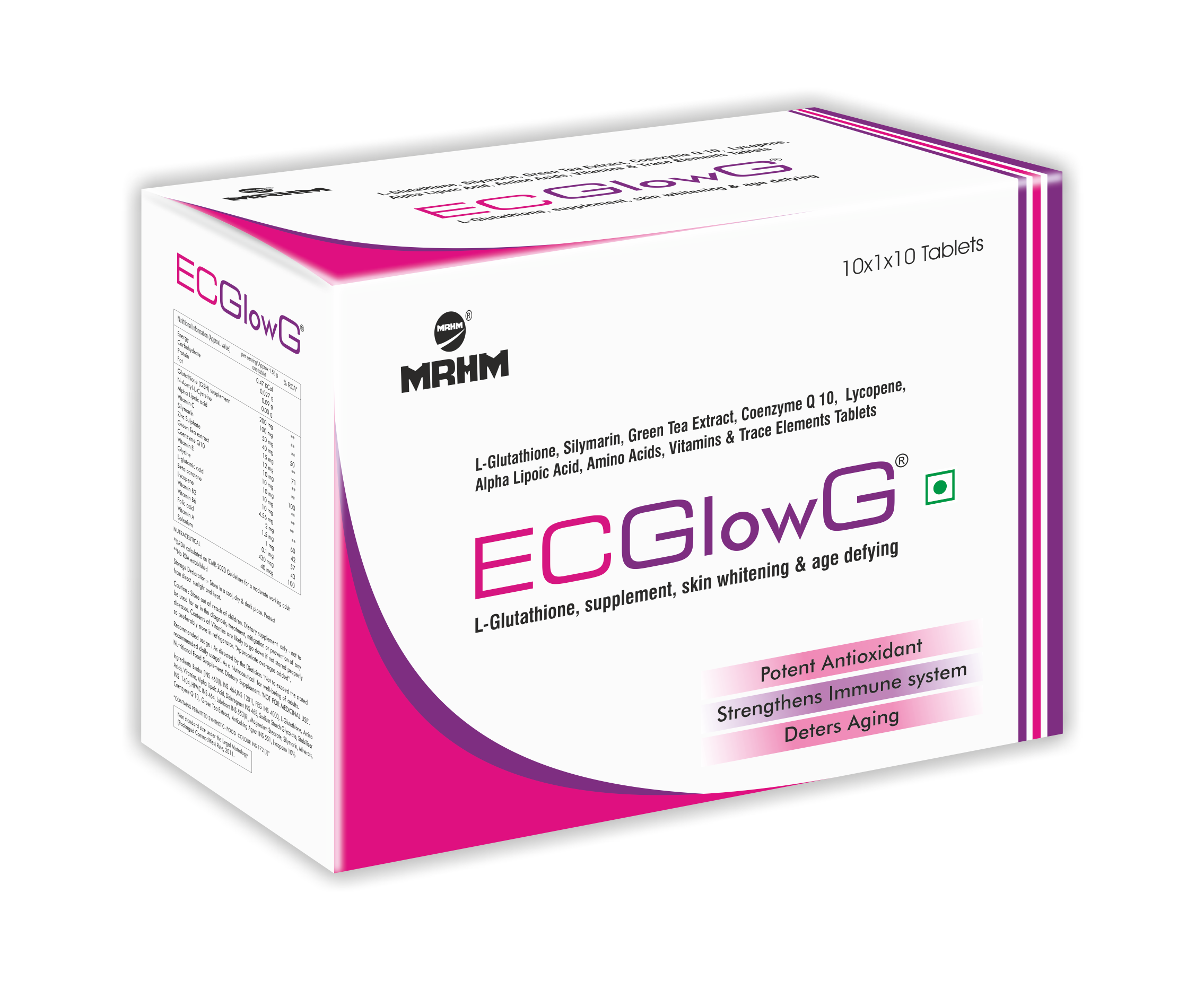 ECGlowG L- glutathione supplement